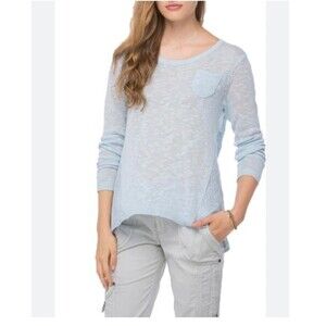 Subtle Luxury Embroidered Back Cotton Crew Neck Sweater